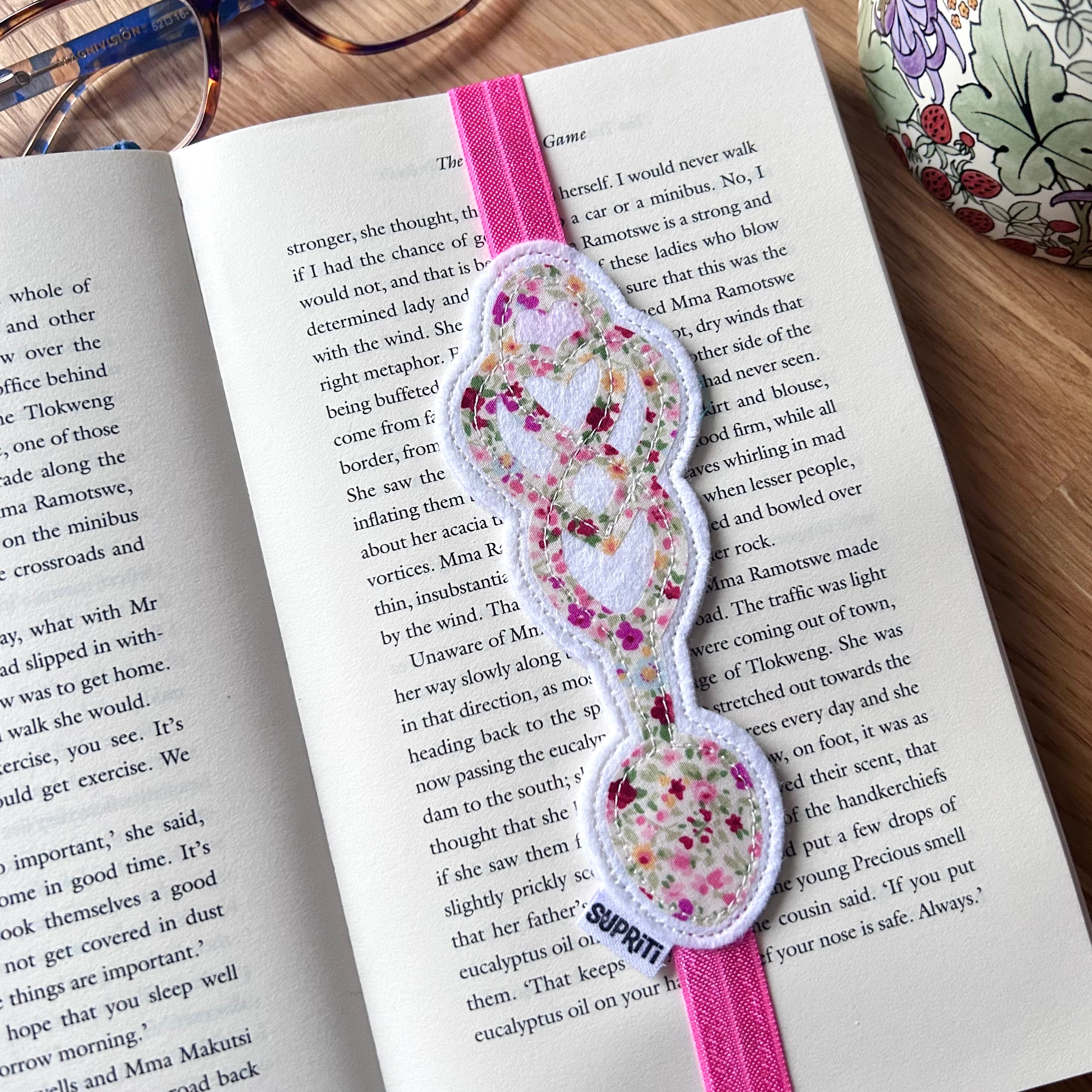 Lovespoon Bookband (Pink Floral)