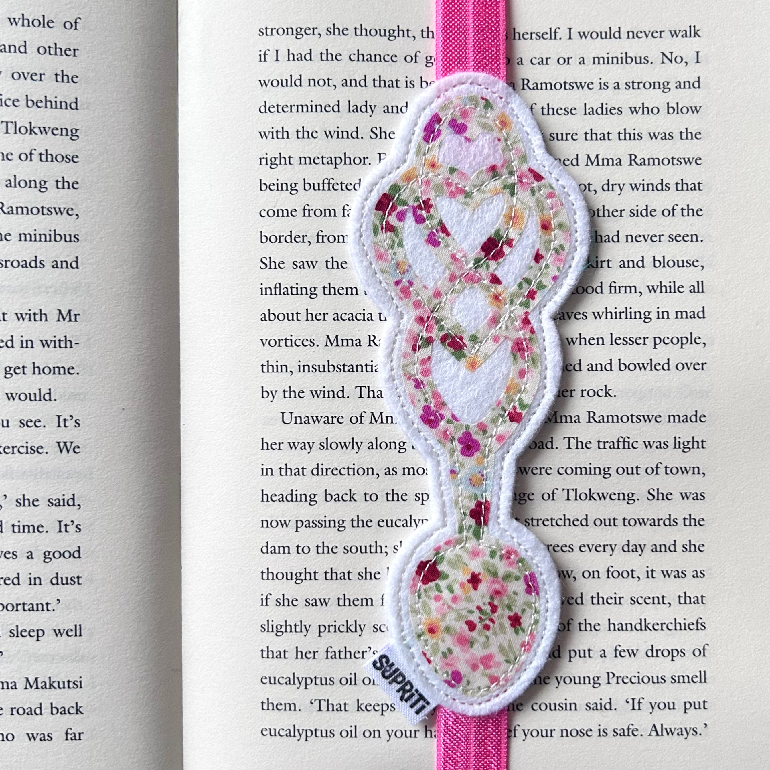 Lovespoon Bookband (Pink Floral)