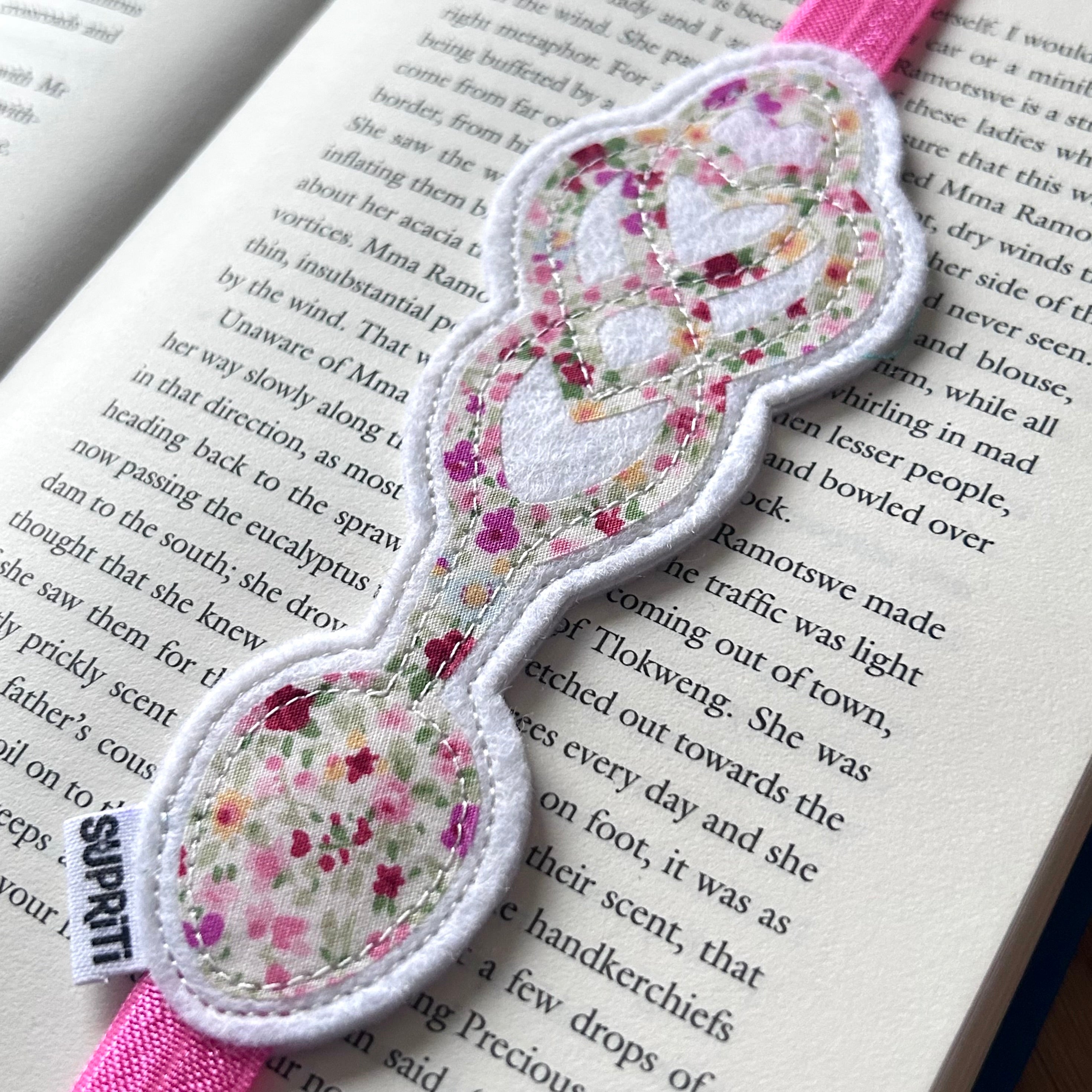 Lovespoon Bookband (Pink Floral)