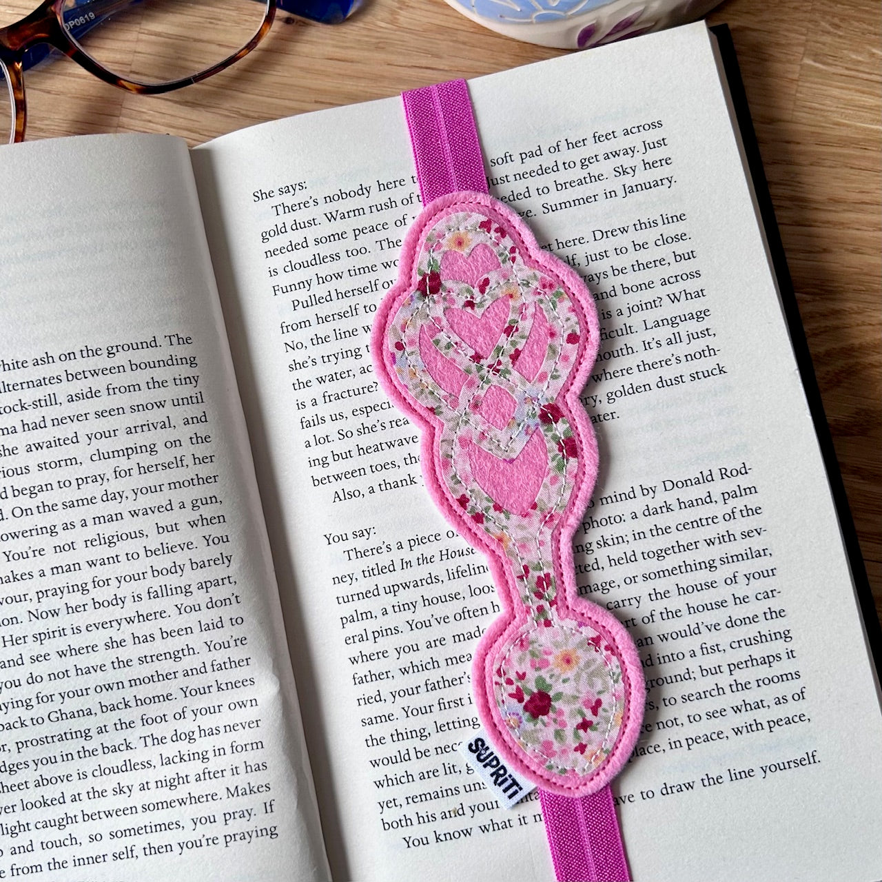 Lovespoon Bookband (Fully Pink Floral)