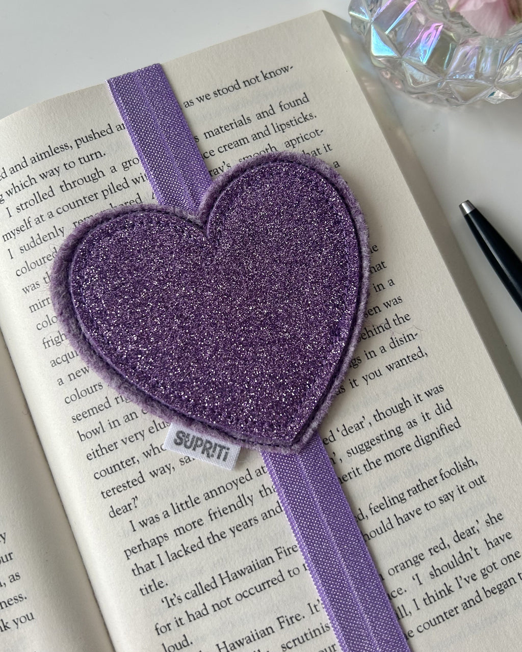 Sparkly Glitter Heart Bookbands