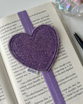 Heart Bookbands (Sparkly Lilac Glitter)