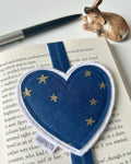 Heart Bookband (Navy & Gold Stars)