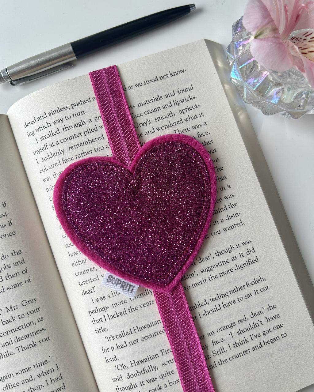 Sparkly Glitter Heart Bookbands
