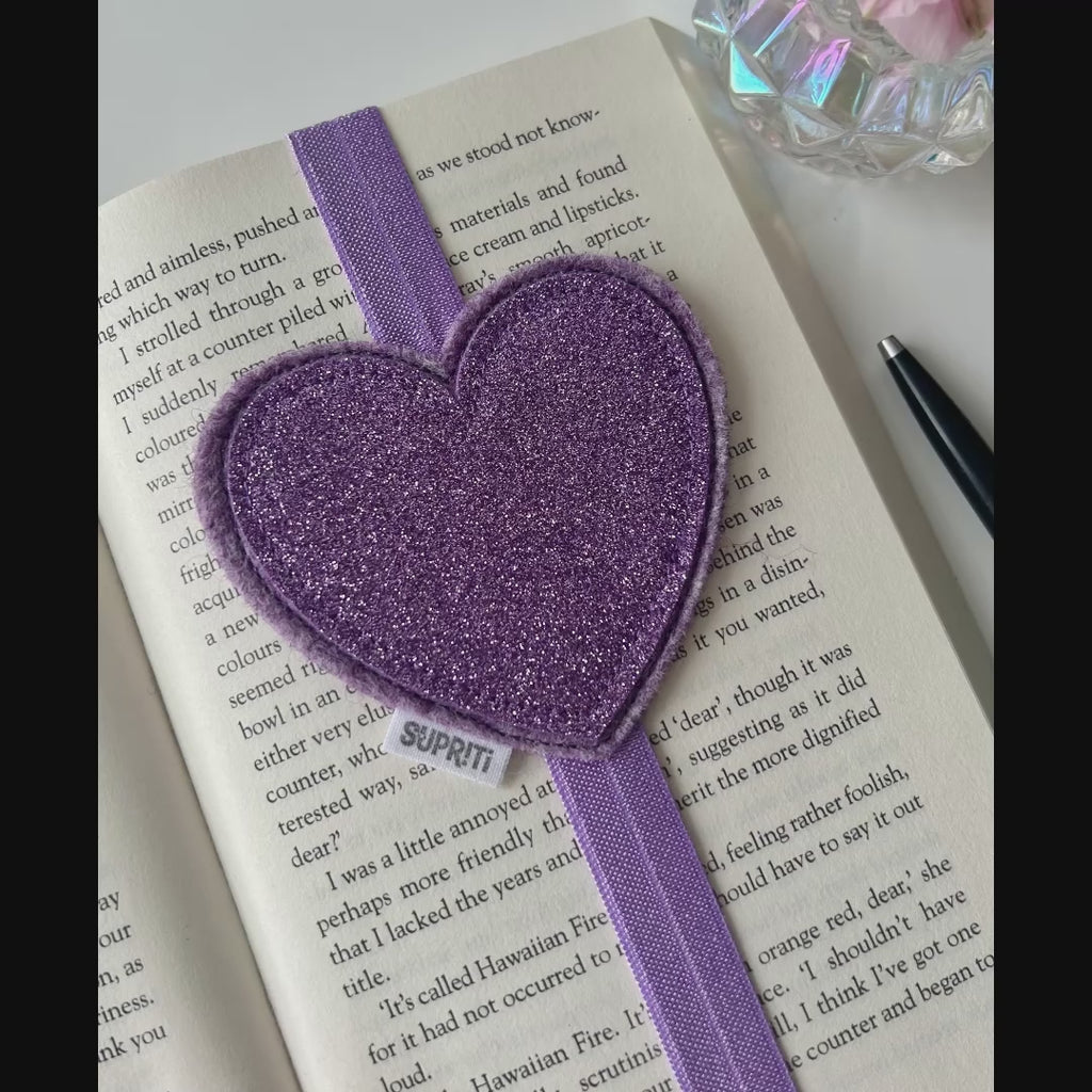 Sparkly Glitter Heart Bookbands