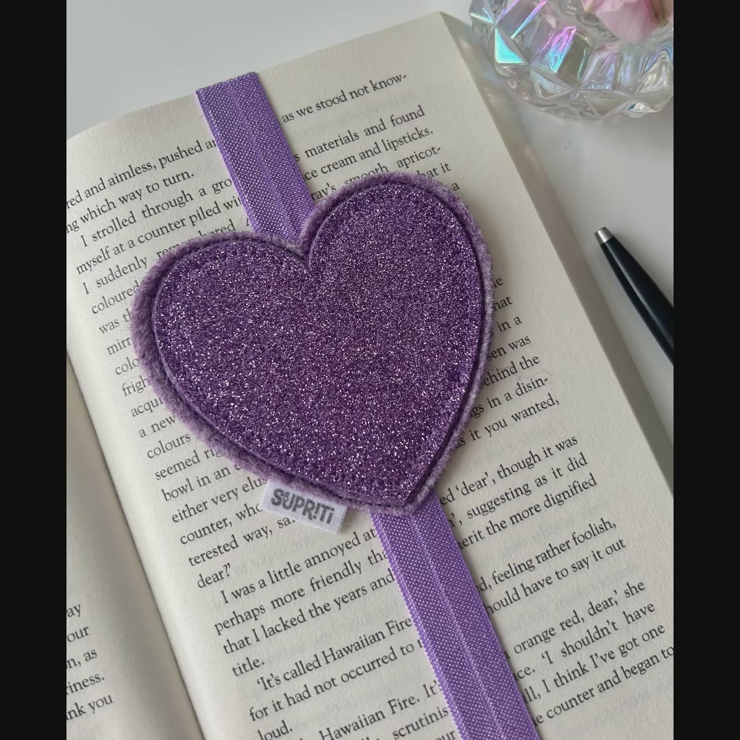 Sparkly Glitter Heart Bookbands