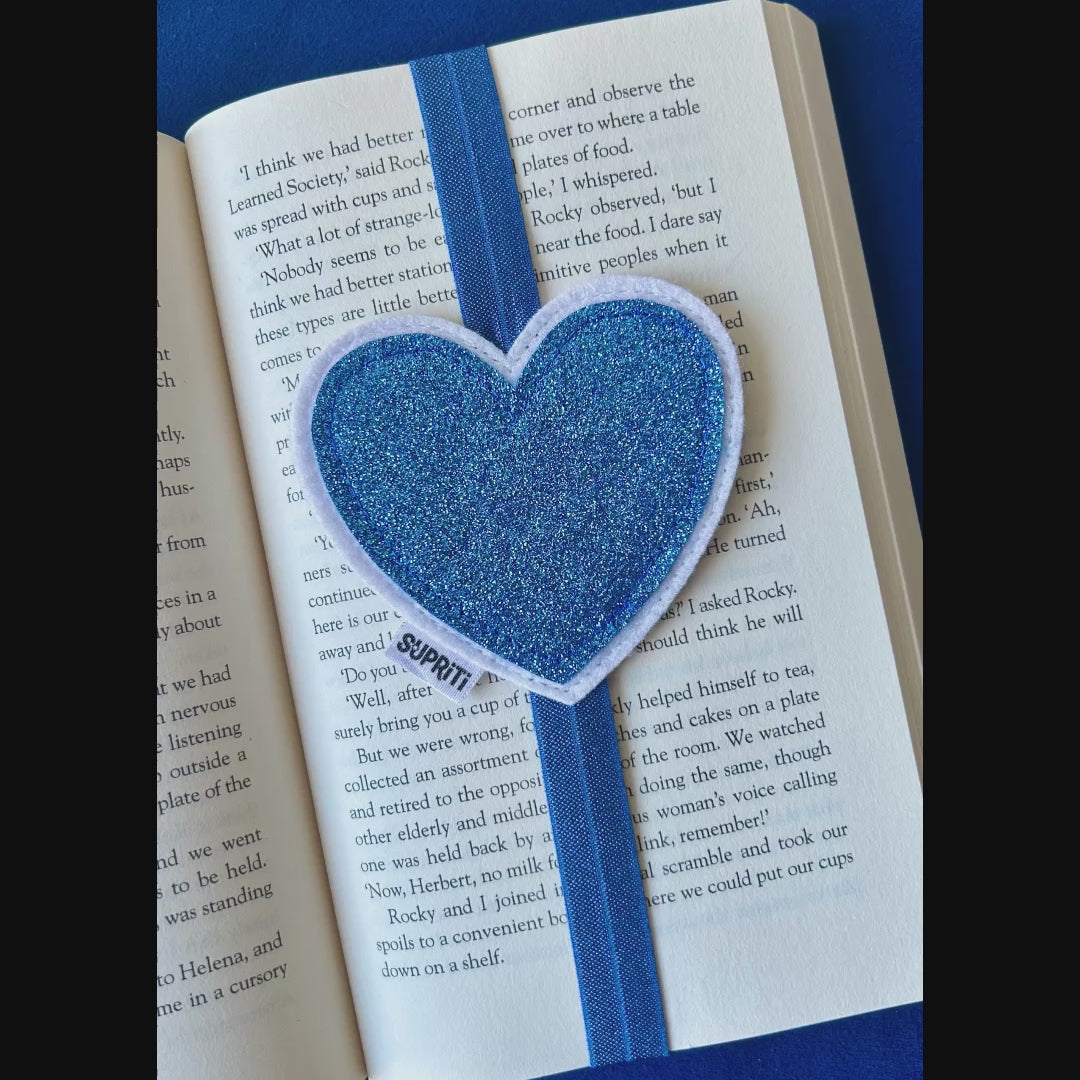 Sparkly Glitter Heart Bookbands