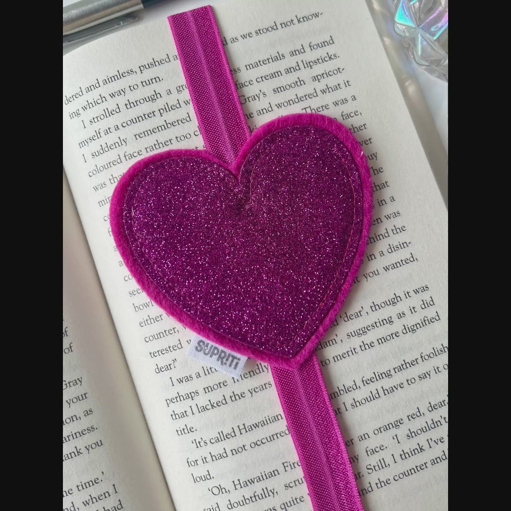 Sparkly Glitter Heart Bookbands